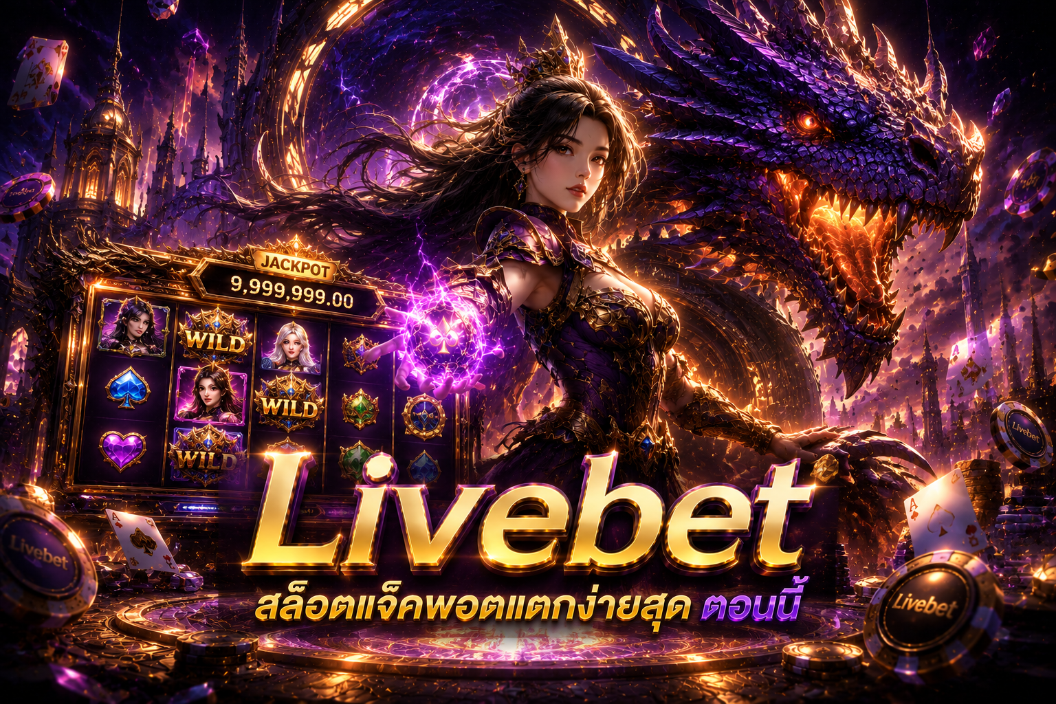 วันนี้ต้องรวย Livebet สล็อตแจ็คพอตแตกง่ายสุด ตอนนี้ ฝากถอน ออโต้ ไม่มีขั้นต่ำ แตกแสนจ่ายแสน ระบบไวไม่ต้องรอข้ามวัน เข้ามาโกยเงินด่วน