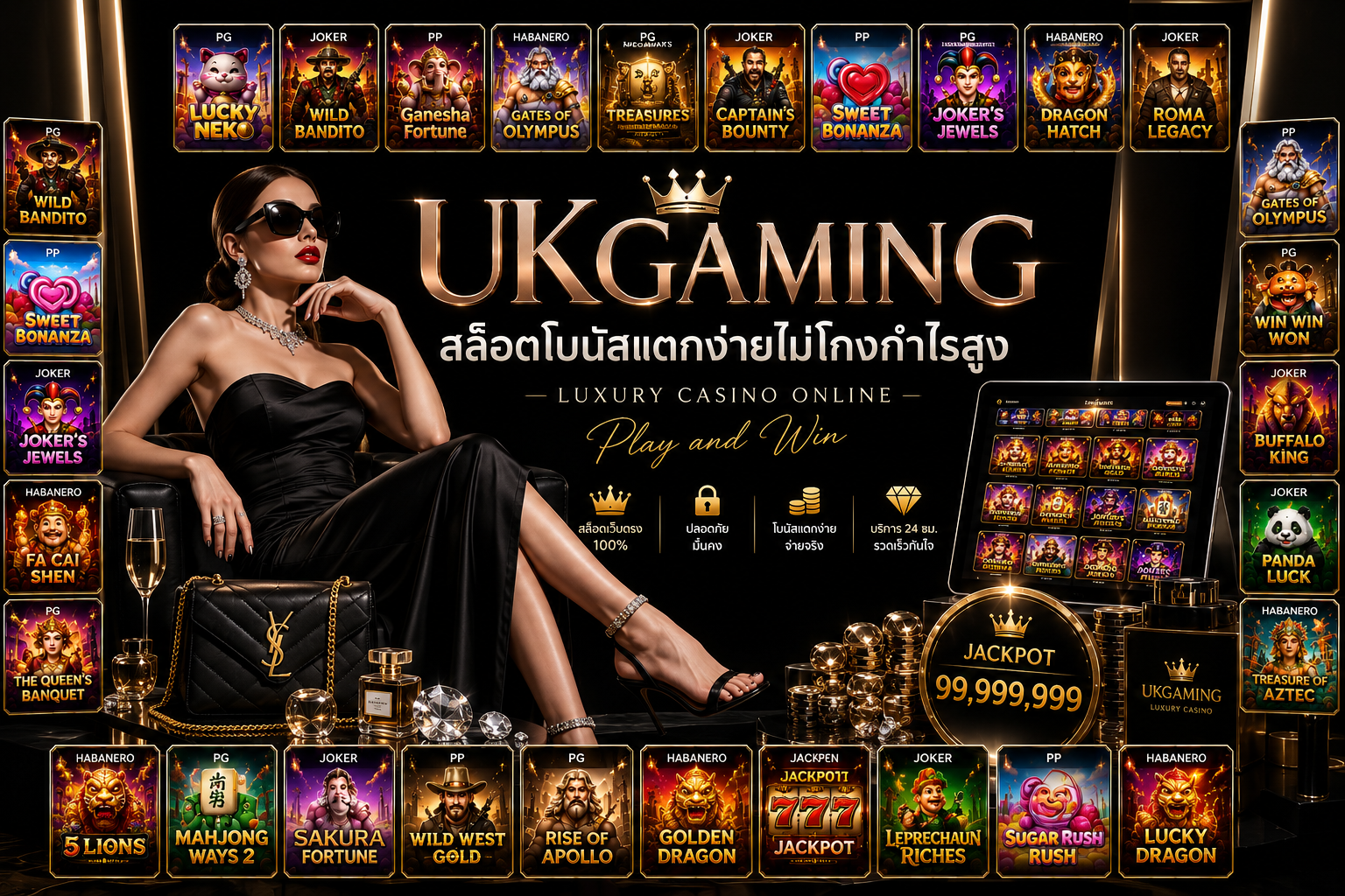ท้าให้ลอง UKGAMING เว็บสล็อต ตัวตึง สล็อตเว็บตรง ไม่ผ่านเอเย่นต์ การันตี ได้เงินง่าย โบนัสแตกกระจุย โกยกำไรสูง ด้วยความเสี่ยงต่ำ