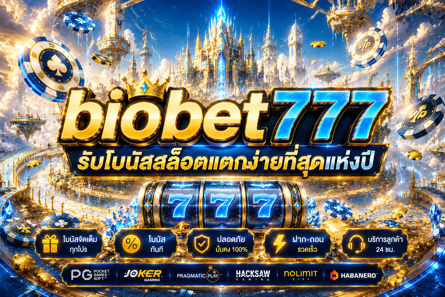 biobet777 ปรากฏการณ์ใหม่แห่งวงการเดิมพัน ล้มล้างทุกกฎเกณฑ์ความรวย สล็อตเว็บตรง ไม่ผ่านเอเย่นต์ แจ็คพอตกำลังจะแตก เข้ามาสปินตอนนี้เลย
