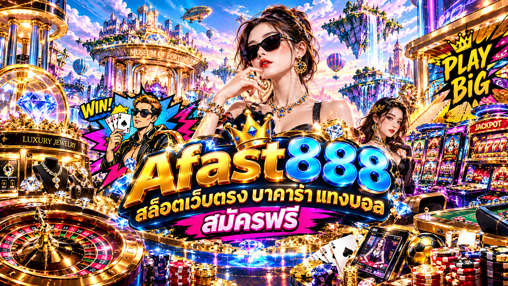 สัมผัสประสบการณ์เดิมพันครบวงจรที่ Afast888 ให้บริการ เว็บสล็อต ยอดนิยม คาสิโนสด บาคาร่า และแทงบอลออนไลน์ สล็อตเว็บตรง ไม่ล็อกยูส สมัครฟรี