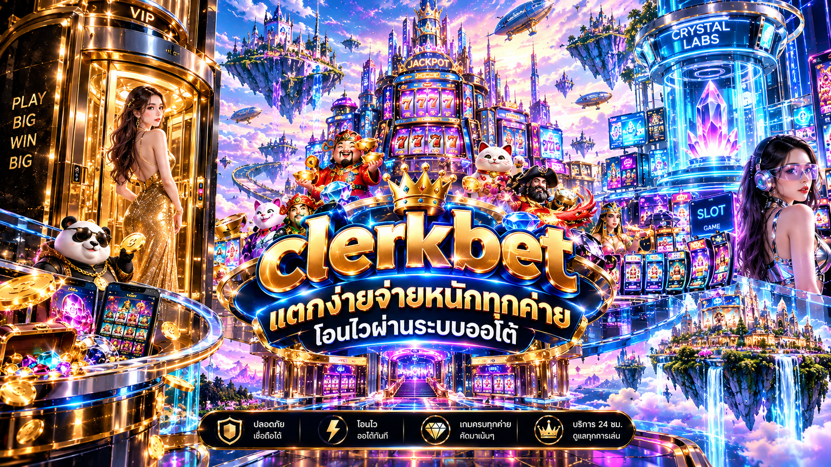 สัมผัสความบันเทิงไร้ขีดจำกัดกับ clerkbet แพลตฟอร์ม สล็อตออนไลน์ ยุคใหม่ มอบความ สะดวกสบาย เต็มพิกัด เล่นผ่านมือถือได้ ทุกระบบ ปลอดภัย